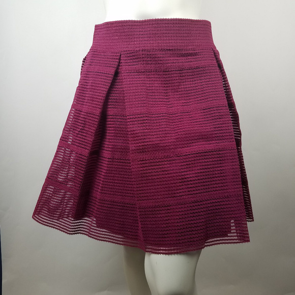 Torrid Flare Skirt Striped Burgundy 2X - Picture 5 of 8